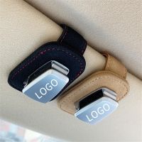 Car Sunglasses Holder For Tesla Model 3 Y S X Carbon 2023 Sun Visor Glasses Clip Key Card Storage Anti-Fur Interior Accessories