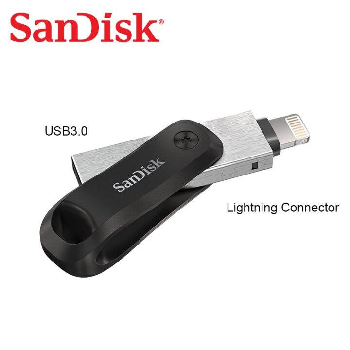 แฟลชไดรฟ์-sandisk-ixpand-go-sdix60n-128gb-256gb-pendrive-usb-3-0-ดิสก์-otg-lightning-connector-ไดรฟ์ปากกาสำหรับ-iphone-ipad