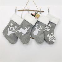 Christmas Stockings Decor Elk Christmas Gift Bag Fireplace Xmas Tree Hanging Ornaments Decor Christmas Sock Fireplace