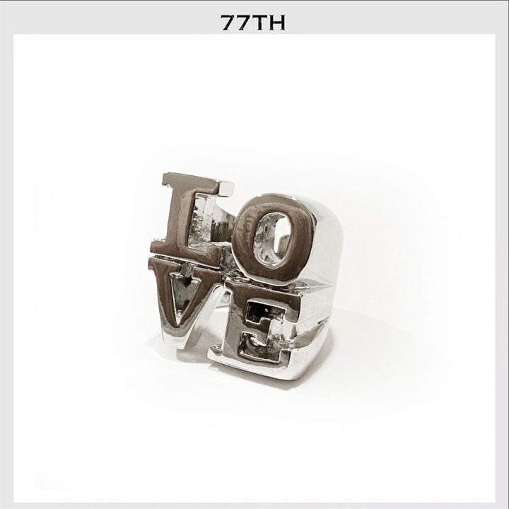 77th-big-love-แหวนloveสีเงิน