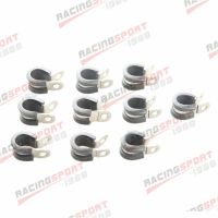 10PCS 3/8  304 Stainless Steel Cushioned Hose Mounting Clamp Loop Strap