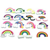 น่ารัก Crocks อุปกรณ์เสริม Charms สี Rainbow Jibitz Crocks Pins สำหรับผู้หญิงรองเท้าหัวเข็มขัดตกแต่ง