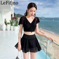 hotx 【cw】 Fashion New And Korean Split Skirt Womens Swimwear Conservative Student Hot