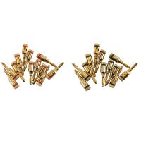 Banana Plugs Open Screw 24K Gold Plated Plugs Audio Jack Connector for Speaker Stereo Cable, 24-Pack (12 Red, 12 Black)