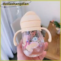 [Duola] 250ml Baby Sippy Water CUP KID Handle เรียนรู้การให้อาหารดื่มขวดต่อต้านการสำลักกับ Gravity Ball KIDS Training CUP with straw