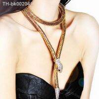 ☃ Trendy Fashion Collier Femme Jewelry Full Rhinestone Austria Accessories gold silver Crystal Snake longPendant Necklace