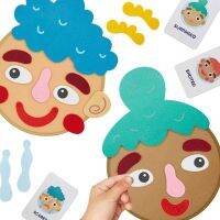 Kids Montessori Facial Expression Game Emotional Change Toys With 9Pcs Cards Preschool Learning Educational Toys