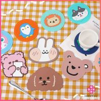 Missyou วัสดุกันลื่น ​ล้างได้  ทนความร้อน ที่รองแก้ว PVC ลายการ์ตูน Cartoon PVC Coaster สปอตสินค้า