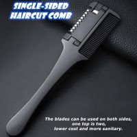 【YF】 Hair Comb Carbon Brush Professional Salon Hairdressing Barbers Handle With Razor Blades Styling Tools