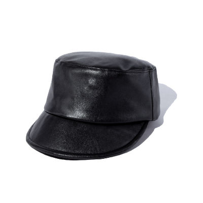 ยอดนิยมภาษาฝรั่งเศสคำคนดังฤดูใบไม้ร่วงฤดูหนาวหนัง PU แกะหนังนุ่มลิ้นแบนหมวก Newsboy หมวกหญิงขนาดใหญ่หมวก