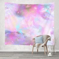 Pink Mystery Universe Starry Sky Space Tapestry Wall Hanging Large Psychedelic Star Tapestries for Bedroom Wall Cloth Carpet