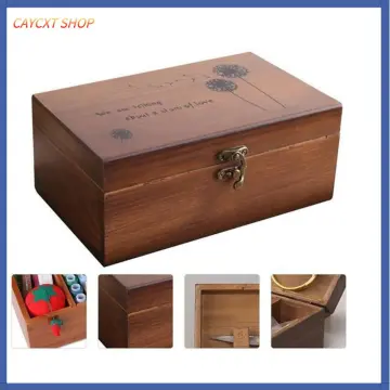 Wooden Sewing box Sewing Accessories Supplies Kit Workbox for