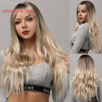 Long Wavy Blonde Synthetic Wig Bangs Wig Women Daily Party Natural Heat Resistant Fiber Suitable For Fashion Ladies [ Hot sell ] ea1voy