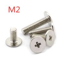 M2x1.5/2/2.5/3/3.5/4/5/6/8/10/12 Flat thin head phillips machine screw wafer head screws steel nickel plated