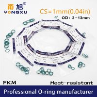 【DT】hot！ 15PCS/lot Fluorine Rubber O-rings CS1mm OD3/4/5/6/7/7.5/8/9/10/11/12/13x1mm O Rings Gasket organic Washer