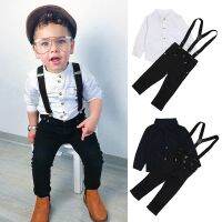 [COD] Childrens European and Boys Gentleman Clothing Long-sleeved Shirt Top Trousers Three-piece