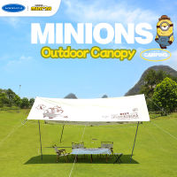 Mesuca Minions อุปกรณ์ตั้งแคมป์กลางแจ้ง Canopy เต็นท์กันสาดแบบพกพา Silver-Coated Sunshade Sunscreen Camping Set