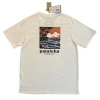 [COD]Patagonia Bata Coconut Beach พิมพ์หลวม Ins Leisure Joker รอบคอผ้าฝ้ายแขนสั้นเสื้อยืดผู้ชาย