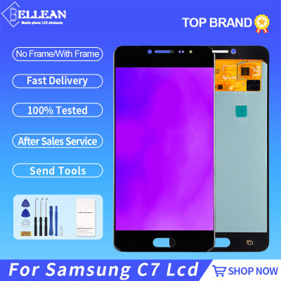 Catteny 5.7นิ้วจอแสดงผล C7สำหรับ Samsung Galaxy C7000จอแอลซีดีที่มีแผงสัมผัสหน้าจอแก้ว Digitizer C7 2015สมัชชาด้วยเครื่องมือ