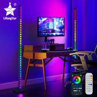 Bluetooth LED Floor Lamp RGBIC Music Synchronized Turn Corner Floor Lamp APP Remote Control Bedroom Game Room Party Decoration