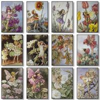 Charming Vintage Flower Fairy Wall Art: Barker-Inspired Canvas Prints For Nursery &amp; Home Decor