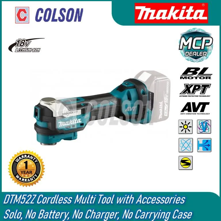 Makita DTM52Z Cordless Multi Tool with Brushless Motor and AVT