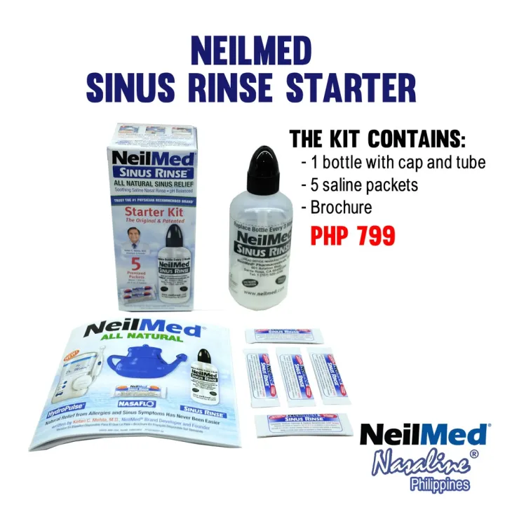 Neilmed Sinus Rinse Starter Kit (5 Packets) / Nasal Irrigator Saline ...