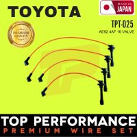 สายหัวเทียน TOYOTA COROLLA AE92 16 VALVE เครื่อง 4AF - TOP PERFORMANCE MADE - IN JAPAN - TPT-025 - สายคอยล์ โตโยต้า โคโรน่า