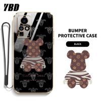 เคสโทรศัพท์ YBD สำหรับ  Infinix Zero X Neo Infinix Zero X Pro X6810 X6811 X6811B หมีรุนแรงการ์ตูนไล่ระดับสีเคสโทรศัพท์นิ่มโปร่งใสกันกระแทกพร้อมกรอบป้องกันกล้องจากเลนส์คลุมทั้งหมด