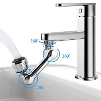 1080° Universal Rotation Faucet Sprayer Head Mechanical Arm For Extension Faucets Aerator Bubbler Nozzle Kitchen Tap Washbasin