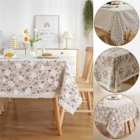 Morris8 Ins Idyllic Style Tablecloth Floral Printed Pattern Dustproof Table Cover Dining Living Room Mat Tabletop Protector 식탁보