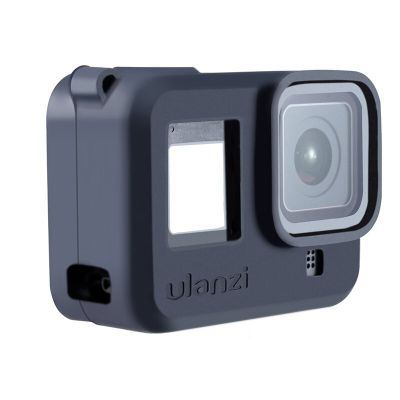 Ulanzi เคสป้องกันนุ่ม G8-3 Vlog พร้อมกล้องฝาครอบเลนส์สำหรับ Gopro Hero 8สีดำกันตกพร้อมสายคล้อง
