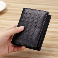 TOP☆Fashion Sheepskin Weave Soft Slim Card Wallets Mens Credit Card Holder Women ID Holders Male Organizer Zipper Small Cards Bags Pouch