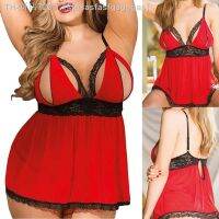 【CW】❁  Sleepwear Womens Size Sleeveless Baby-doll Split Cup Seksi Gecelik Camisola Clothing