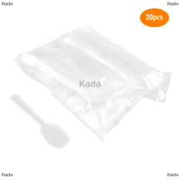 Kada ช้อนพลาสติกใสขนาดเล็ก200ชิ้นอุปกรณ์บนโต๊ะอาหารแบบใช้แล้วทิ้งสำหรับขนมเยลลี่ไอศกรีม