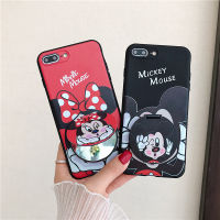 เคสกระจกสำหรับ iPhone,เคสโทรศัพท์คู่รักลายการ์ตูนมิกกี้และมินนี่สำหรับ iPhone 6 6S 7 8 6 Plus 6S Plus 7 Plus 8 Plus