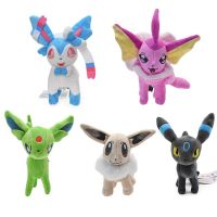 10ชิ้น/ล็อตตุ๊กตาโปเกมอนของเล่นยืนเงา Sylveon Eevee Vaporespeon ตุ๊กตาตุ๊กตาสัตว์อ่อนนุ่มของขวัญ