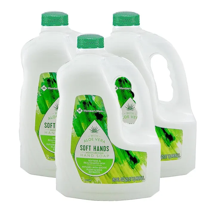 Member's Mark Moisturizing Hand Soap Refill Aloe Vera 3 Pack (2.37L per