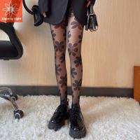 JIAPENG กอธิค เรียบง่าย ไนลอน สีทึบ เท่ ฮาราจูกุ Lolita Hollow Tights Women Bottoming Pantyhose ชุดชั้นในสไตล์เกาหลี ถุงน่องตาข่าย