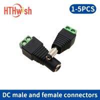 ✖㍿ DC connector 2.1x5.5mm Light bar connectors Female Male 1/2/5pcs power jack plugsfor 2835/5050/5730LED strip light