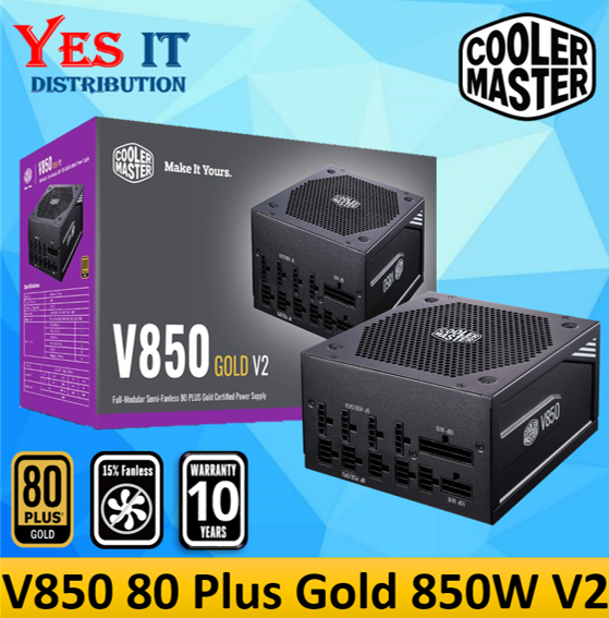 Cooler Master V850 80 Plus Gold 850W Gold Full Modular Gaming Power ...