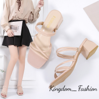 Kingdom_Fashion ร้องเท้าผูหญิง รองเท้าแตะลิ่ม รองเท้าแตะเสริมส้นผู้หญิง ด้านล่างสบาย ยืดหยุ่น การออกแบบที่เป็นเอกลักษณ์ ยืดหยุ่น FGL01 41Z231008