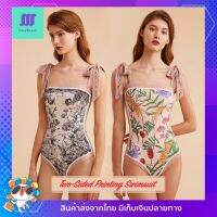 ?SexyBeach (S-XL) SB212 วันพีซ ใส่ได้ 2 ด้าน ชุดว่ายน้ำแฟชั่น บิกินี่ ไหล่ผูกโบว์ ใส่คู่กระโปรงเข้าชุด