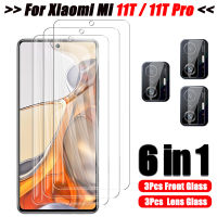 6in 1/4in 1/2in1สำหรับ Xiaomi Mi 11T 11T Pro 2021กระจกเลนส์กล้อง + กระจกนิรภัยป้องกันเต็มหน้าจอบน Xiaomi11t 11Tpro Mi11t ฟิล์มป้องกันเต็มรูปแบบ