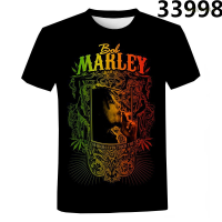 2023 NEW New Casual T-shirt Short Sleeve Round Neck Print Reggae Originator Bob Marley 3d Summer Fashion Hip Hop Style for Men And Women Size：s-5xl