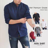 เสื้อเชิ้ตคอจีน แขนยาว (มี 8 สี) สำหรับผู้ชาย ทรงเข้ารูป slim fit ผลิตจากผ้า Oxford Premium Grade  เสื้อเชิ้ตแขนยาว