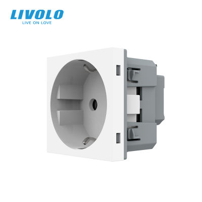 Livolo 16A EU Socket DIY module Parts,Plastic Materials, wall screw-free socket function key