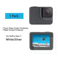 【Factory-direct】 xqwznb Hero 7 White Silver Screen Protector อัพเกรดกระจกเทมเปอร์ปกป้องหน้าจอ + ฟิล์มเลนส์กระจกนิรภัย7อุปกรณ์เสริม