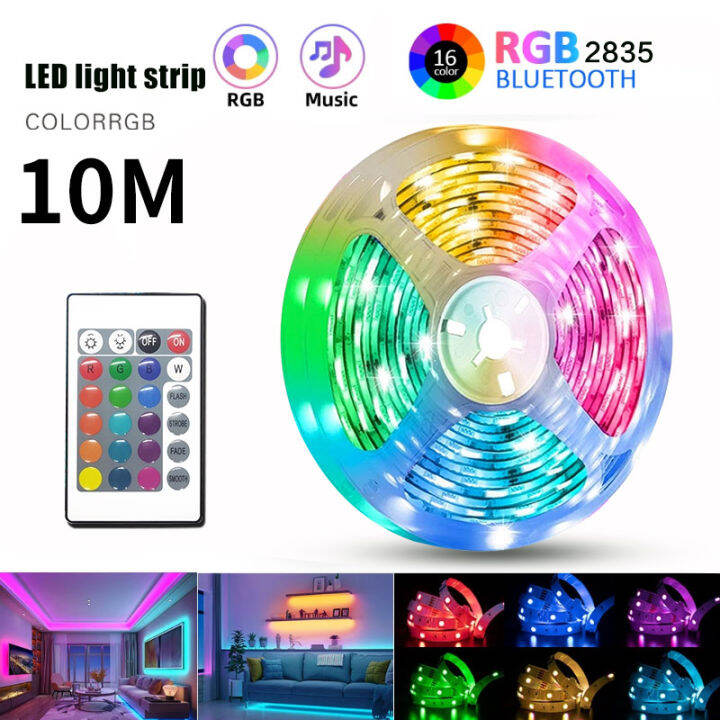 10 Meters Indoor Outdoor LED RGB Strip Light Color Changing SMD 2835