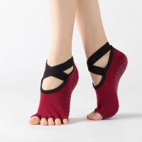 【YD】 Socks for Non-Slip Grips   Straps Ideal Pilates Barre Ballet Dance Barefoot Workout